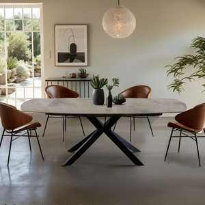 Mesa de Comedor Extensible y Giratoria de Acero Moderno Ram Industrie N4012000, Capacidad de 80 kg, Longitud de 120-180 cm, para Cocina, Sala de Estar y Comedor - Product Image 5