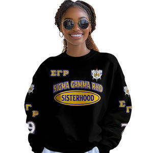 เสื้อสเวตเชิ้ตคอกลม Sigma Gamma Rho รุ่นปี 1922 สีน้ำเงินทอง ชุดนักศึกษาหญิงกรีก ผ้าฟลีซพรีเมียม เสื้อกันหนาวสำหรับผู้หญิง - Product Image 4