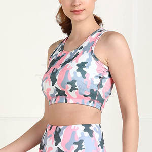 Soutien-gorge de sport pour femme de haute qualité sans couture, respirant, logo frontal, soutien moyen, spandex/nylon, soutien-gorge de fitness pour l'entraînement - Product Image 4