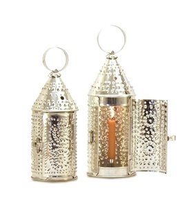 New Antique Design Retro <b>White</b> Color Moroccan Candle <b>Lanterns</b> High Quality Hexagonal Shape Metal Moroccan <b>Lanterns</b> in Best Price - Product Image 1