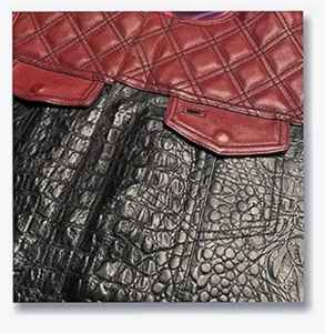 เสื้อกั๊กหนังจระเข้แบบปรับแต่งลายนูนสไตล์นักขี่จักรยานคุณภาพพรีเมี่ยมราชาแชมป์ตะวันตก - Product Image 4