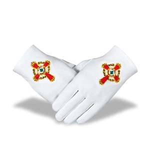 Guantes Masónicos Blancos, Estilo Ceremonial Formal, Ajuste Cómodo, Diseñados para Reuniones de Logia, Uso Ritual, Ocasiones Tradicionales - Product Image 5