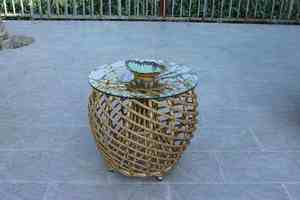 Conjunto de Sofás de Jardín Modernos con Estructura de Aluminio y Bambú Sintético - Product Image 2