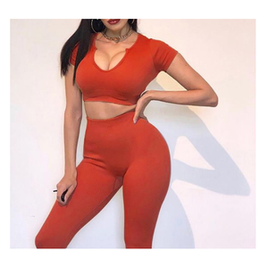 Conjuntos de yoga sin costuras de cintura alta de secado rápido para mujer de gama alta al por mayor en patrón sólido nueva ropa de yoga - Product Image 6