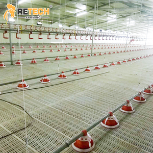 Pengumpan Broiler struktur baja sistem menaikkan unggas bangunan ayam dengan kipas ventilasi - Product Image 1