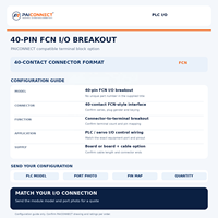 PAICONNECT Carte de dérivation à bornier 40 broches 40A avec connecteur FCN compatible avec le module de contrôle E/S de servomoteur PLC Fujitsu