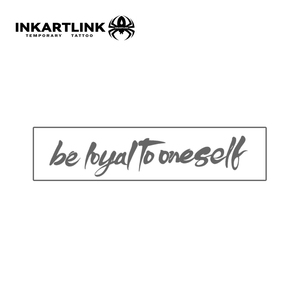 Tatouage semi-permanent « Soyez fidèle à vous-même » à l'extrait de gardénia, tenue 2 semaines, imperméable, motif écrit à la main en cursive, vente en gros - Product Image 4