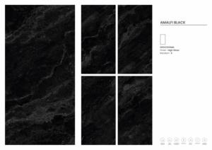 Carreaux en porcelaine émaillée de haute qualité, surface noire brillante AMALFI - Product Image 3