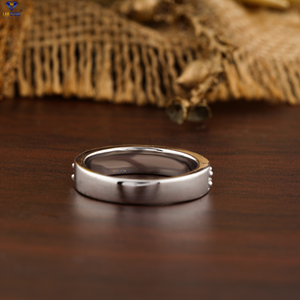 Anillo de diamante de corte brillante redondo TDW 0,79, anillo de Punta compartida de oro blanco, piedra de laboratorio de diamante Cvd/Hpht - Product Image 4