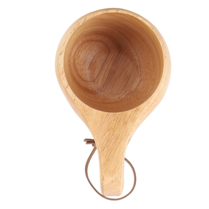 Tazas de té de madera Navidad Madera Camping Tazas vikingas al aire libre con asa Proveedor al por mayor Precio bajo - Product Image 3
