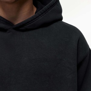 Cómoda Sudadera con capucha de gran tamaño lavada vintage con tela suave perfecta para ropa informal y estilo callejero - Product Image 4