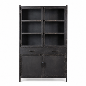 Meuble de présentation artisanal en fer industriel moderne Akku Art Exports, personnalisable en couleur, taille et finition, pour salon - Product Image 1