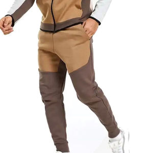 Pantalones de correr para hombre formales de algodón ligero de talla grande transpirables lavados personalizados con cierre de cordón suministro OEM - Product Image 1