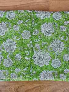 Floral Print Fabric for Making Dress Best Materiel Quilting Cotton Handmade Cloth for <b>Women</b> Indian Hand Block Print Fabric - Product Image 3