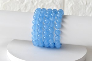 Natural Healing Chalcedony Dyed 8mm Crystal Bead <b>Bracelet</b> Wholesale <b>Gemstone</b> Stretch <b>Bracelets</b> for Meditation Jewelry - Product Image 1