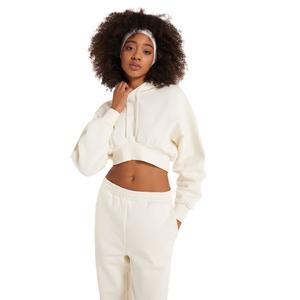 เสื้อครอปมีฮู้ดทรงหลวมสำหรับผู้หญิงเสื้อครอปแขนยาวทรงหลวมมีหลายดีไซน์เสื้อฮู้ดแนวสตรีทลำลองสำหรับใส่โลโก้หน้าสำหรับฤดูหนาว - Product Image 3