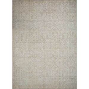 Erbe Ivory Hand Knotted Wool Rugs Medallion Pattern for Home Use <b>Model</b> GS-18 by Jaipur Rugs in - Product Image 1