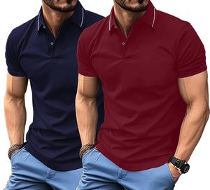 T-shirt polo d'été 100% coton premium pour homme haute qualité ODM motif imprimé solide à manches courtes grande taille - Product Image 1