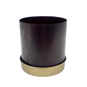 Best Selling Item Iron Round Planter Desktop Pot Brass Antique & Rusty Black Colour Modern Flower Pot For Home & Garden Handmade