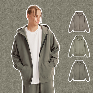 เสื้อฮู้ดผู้ชายผ้าฟลีซผสมโพลีเอสเตอร์แบบสวมหัวมีฮู้ดหนาผ้า100% และโพลีเอสเตอร์ - Product Image 5