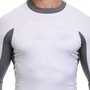 Rendimiento Rash Guard Hombres Compresión Fit Anti-Shrink Logotipo personalizado Camiseta deportiva - Product Image 6