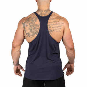 Material de alta calidad, camiseta sin mangas transpirable de talla grande, ropa de entrenamiento de gimnasio de gran tamaño hecha a medida, camisetas sin mangas de estilo informal a bajo precio - Product Image 2