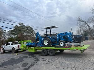 LS Ride-On <b>Lawn</b> <b>Mower</b> Tractor with Front Loader & Backhoe 28V with Grass Box for Residential Used ls Machine for sale to Europe - Product Image 2