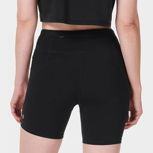 Pantalones cortos deportivos de verano de doble capa para mujer de alta calidad, cintura elástica, transpirables, para gimnasio, Yoga, pantalones cortos para correr, función que absorbe el sudor - Product Image 2