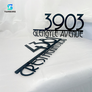 <span class=keywords><strong>Plaque</strong></span> de numéro de maison personnalisée en métal, logo d'entreprise en acier inoxydable, enseigne de nom de maison, effet 3D flottant, <span class=keywords><strong>plaque</strong></span> d'adresse extérieure - Product Image 6