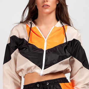 Ensemble de survêtement court coupe-vent personnalisable pour femmes coupe-vent respirant deux pièces équipement de Jogging-vestes coupe-vent Shorts - Product Image 4