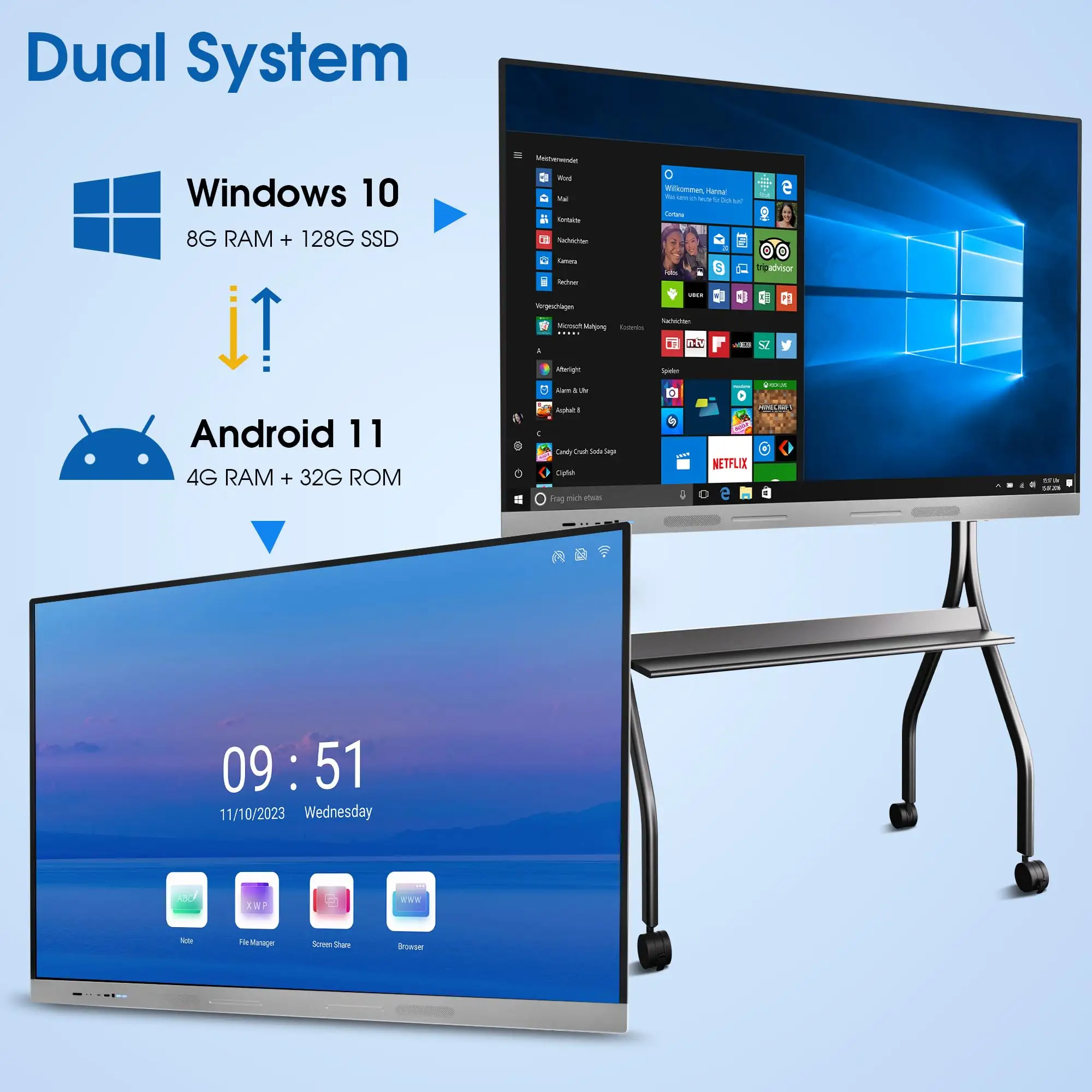55 75 pollici smart tv 4k UI ultra hd led retroilluminato samsung touch screen lavagna interattiva 65/75 pollici