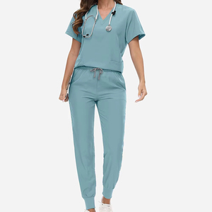 Conjuntos de Uniformes Médicos Elásticos de Moda, Uniformes de Enfermería con Cuello en V, Uniformes Médicos para Mujer, Uniformes para Hospital - Product Image 1