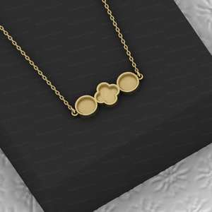 Sólido 925 Plata 10mm trébol y bisel redondo colgante Semi montaje encanto ajuste para cenizas de resina piedra accesorios de joyería componentes - Product Image 4