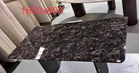 Dalle de granit Metalicus noir platine argenté, design moderne, pierre de luxe brésilienne, surface polie pour villas