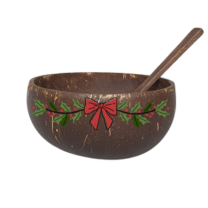 Cuenco de coco ecológico hecho a mano con diseño de árbol de Navidad impreso en 3D, cuenco de cáscara de coco Natural, regalo de vacaciones, cuenco para batidos - Product Image 6