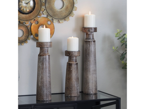 Portavelas de metal hecho a mano para mesa de comedor decorativa, portavelas de metal para un hogar elegante - Product Image 3