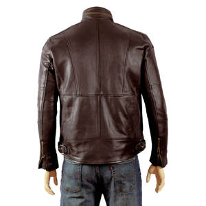 Veste chaude d'hiver en cuir 100% de qualité supérieure pour hommes, imperméable, coupe-vent, avec fermeture à glissière frontale enduite pour décontracté - Product Image 2