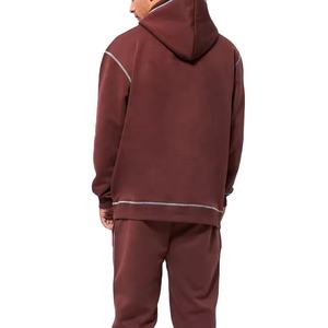 OEM <b>Mens</b> Stitching Hoodie Blank Stitch <b>Pullover</b> <b>Men</b> Sweatshirt Casual Hoodie 2025 - Product Image 3