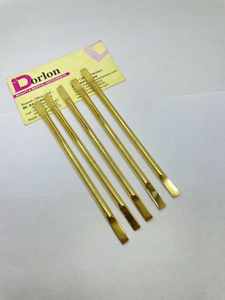 Pousse-cuticules pour ongles en plaqué or brillant Logo personnalisé Pousse-ongles pour manucure à double extrémité en acier inoxydable - Product Image 5