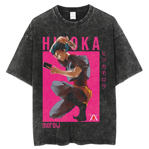 Logotipo personalizado bordado gráfico Streetwear desgastado Vintage ácido lavado Oversize hombres gráfico lavado camiseta con patrón de impresión - Product Image 6