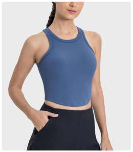 Sujetador deportivo de yoga sin costuras de alta calidad para mujer, ropa Premium para correr en el gimnasio, tallas grandes, venta al por mayor, Sujetador deportivo liso para niñas - Product Image 4