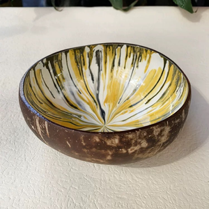 Bol de noix de coco de Bohème fait à la main sans BPA incrustation de coquille d'oeuf Vente en gros d'ustensiles de cuisine décoratifs écologiques Cadeau naturel durable - Product Image 5