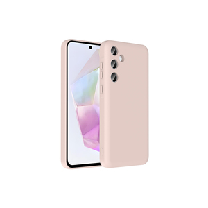 Étui de protection de luxe rose en silicone avec porte-cartes pour téléphone portable modèle XR, compatible Samsung Galaxy A36-ASMA Vitra Cover Style - Product Image 1