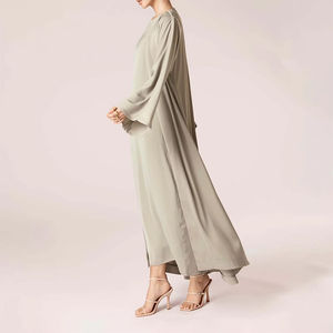 Abaya Femme Léger Respirant Luxe Femme 2 Pièces Ensemble Abaya Élégant Modeste Vêtements Musulmans Abaya - Product Image 4