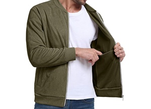 แจ็คเก็ตวาร์ซิตี้ผู้ชายแบบพรีเมียม ดีไซน์และสีสันตามสั่ง สไตล์ไฮสตรีท ผ้าฟลีซ แขนยาว สำหรับฤดูหนาว - Product Image 3