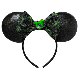 OEM/ODM Customizable Vegan Leather <b>Glitter</b> Bat & Bow <b>Headbands</b> Direct Factory Price Featuring Mickey & Minnie Mouse Design - Product Image 2