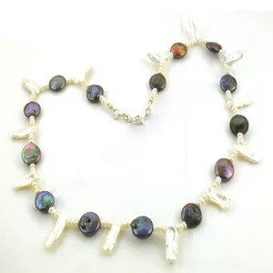 Women's Jewelry Gift Pearl Necklace with Dazzling Silver Clasp - Product Image 1