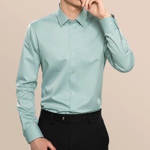 เสื้อคอตตอนของผู้ชายแบบธรรมดาเสื้อคอปกตั้งระบายอากาศได้ระดับพรีเมียมเสื้อลำลองคุณภาพเยี่ยม100% - Product Image 2