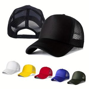 Casquette personnalisée Tracker Sports de plein air Casquette de camionneur brodée Hip Hop Casquette de baseball d'été avec maille de couleur unie pour la plage en hiver - Product Image 4