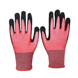 Gants de sécurité en coton de haute qualité résistants aux coupures ignifuges et anti-impact revêtus de nitrile sableux pour le travail - Product Image 5